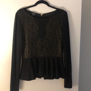 Bebe lace and mesh top